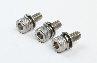 不銹鋼 內(nèi)六角圓柱頭（滾花）帶平、彈墊組合螺釘 DIN912三組合